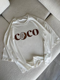 تیشرت زنانه طرح دار قواره باکسی طرح coco